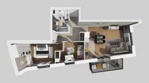 3 pokoje, mieszkanie 63,82 m², piętro 1, oferta nr A/7, Apartamenty nad Oławką, Wrocław, Przedmieście Oławskie, Krzyki, ul. Krakowska 98