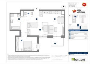 3 pokoje, mieszkanie 59,03 m², piętro 2, oferta nr B/10, Osiedle przy Wielickiej etap 1.2, Kraków, Bieżanów-Prokocim, ul. M. Orwid