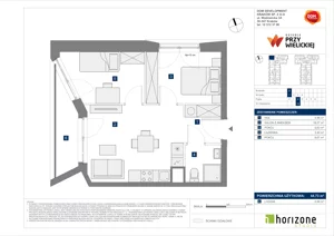 3 pokoje, mieszkanie 44,73 m², piętro 2, oferta nr B/14, Osiedle przy Wielickiej etap 1.2, Kraków, Bieżanów-Prokocim, ul. M. Orwid