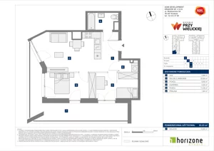 3 pokoje, mieszkanie 53,23 m², piętro 2, oferta nr B/55, Osiedle przy Wielickiej etap 1.2, Kraków, Bieżanów-Prokocim, ul. M. Orwid