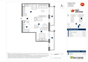3 pokoje, mieszkanie 54,99 m², piętro 2, oferta nr B/132, Osiedle przy Wielickiej etap 1.2, Kraków, Bieżanów-Prokocim, ul. M. Orwid