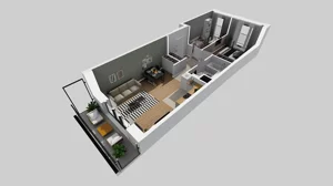 3 pokoje, mieszkanie 62,72 m², piętro 4, oferta nr A/83, Osiedle przy Wielickiej, Kraków, Bieżanów-Prokocim, ul. Marii Orwid / Wielicka