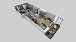 3 pokoje, mieszkanie 62,72 m², piętro 4, oferta nr A/83, Osiedle przy Wielickiej, Kraków, Bieżanów-Prokocim, ul. Marii Orwid / Wielicka