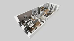 3 pokoje, mieszkanie 62,72 m², piętro 4, oferta nr A/83, Osiedle przy Wielickiej, Kraków, Bieżanów-Prokocim, ul. Marii Orwid / Wielicka