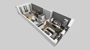 3 pokoje, mieszkanie 62,72 m², piętro 4, oferta nr A/83, Osiedle przy Wielickiej, Kraków, Bieżanów-Prokocim, ul. Marii Orwid / Wielicka