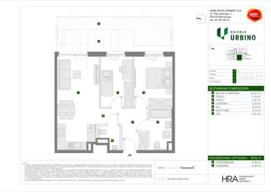 3 pokoje, mieszkanie 59,92 m², parter, oferta nr C/4, Osiedle Urbino 4.2, Warszawa, Włochy, Raków, ul. Szybka