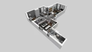 4 pokoje, mieszkanie 74,42 m², piętro 4, oferta nr C/44, Mokotów Sportowy 1 B, Warszawa, Mokotów, Augustówka, ul. Antoniewska