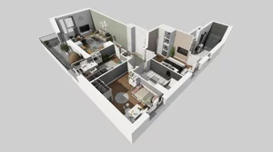 4 pokoje, mieszkanie 74,42 m², piętro 4, oferta nr C/44, Mokotów Sportowy 1 B, Warszawa, Mokotów, Augustówka, ul. Antoniewska