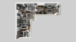 4 pokoje, mieszkanie 72,39 m², piętro 1, oferta nr A/39, Osiedle Bokserska 71, Warszawa, Ursynów, Wyczółki, ul. Bokserska 71