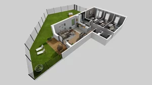 4 pokoje, mieszkanie 77,24 m², piętro 1, oferta nr W/6, Wille Biskupin 2.1, Wrocław, Biskupin-Sępolno-Dąbie-Bartoszowice, Śródmieście, ul. K. Olszewskiego