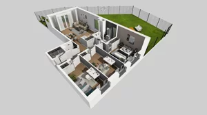 4 pokoje, mieszkanie 77,24 m², piętro 1, oferta nr W/6, Wille Biskupin 2.1, Wrocław, Biskupin-Sępolno-Dąbie-Bartoszowice, Śródmieście, ul. K. Olszewskiego