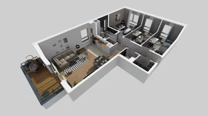 4 pokoje, mieszkanie 77,24 m², piętro 1, oferta nr W/6, Wille Biskupin 2.1, Wrocław, Biskupin-Sępolno-Dąbie-Bartoszowice, Śródmieście, ul. K. Olszewskiego