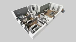 4 pokoje, mieszkanie 77,24 m², piętro 1, oferta nr W/6, Wille Biskupin 2.1, Wrocław, Biskupin-Sępolno-Dąbie-Bartoszowice, Śródmieście, ul. K. Olszewskiego