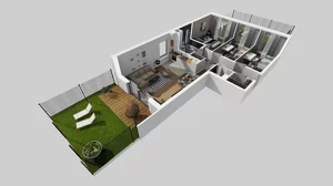 4 pokoje, mieszkanie 77,24 m², parter, oferta nr V/3, Wille Biskupin 2.1, Wrocław, Biskupin-Sępolno-Dąbie-Bartoszowice, Śródmieście, ul. K. Olszewskiego