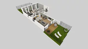 4 pokoje, mieszkanie 77,24 m², parter, oferta nr V/3, Wille Biskupin 2.1, Wrocław, Biskupin-Sępolno-Dąbie-Bartoszowice, Śródmieście, ul. K. Olszewskiego