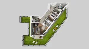 4 pokoje, mieszkanie 61,92 m², parter, oferta nr A/59, Apartamenty nad Oławką, Wrocław, Przedmieście Oławskie, Krzyki, ul. Krakowska 98
