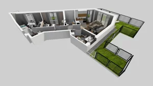 4 pokoje, mieszkanie 61,92 m², parter, oferta nr A/59, Apartamenty nad Oławką, Wrocław, Przedmieście Oławskie, Krzyki, ul. Krakowska 98