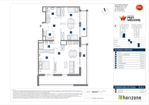 4 pokoje, mieszkanie 86,55 m², piętro 5, oferta nr B/74, Osiedle przy Wielickiej etap 1.2, Kraków, Bieżanów-Prokocim, ul. M. Orwid