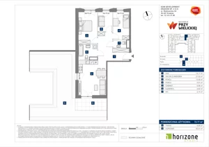 4 pokoje, mieszkanie 72,77 m², piętro 1, oferta nr B/86, Osiedle przy Wielickiej etap 1.2, Kraków, Bieżanów-Prokocim, ul. M. Orwid