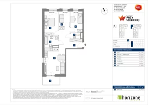 4 pokoje, mieszkanie 72,77 m², piętro 2, oferta nr B/92, Osiedle przy Wielickiej etap 1.2, Kraków, Bieżanów-Prokocim, ul. M. Orwid