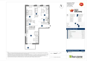 4 pokoje, mieszkanie 74,38 m², piętro 3, oferta nr B/98, Osiedle przy Wielickiej etap 1.2, Kraków, Bieżanów-Prokocim, ul. M. Orwid