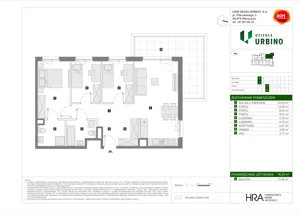 4 pokoje, mieszkanie 78,29 m², piętro 2, oferta nr C/23, Osiedle Urbino 4.2, Warszawa, Włochy, Raków, ul. Szybka