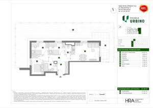 4 pokoje, mieszkanie 67,39 m², parter, oferta nr D/4, Osiedle Urbino 4.2, Warszawa, Włochy, Raków, ul. Szybka