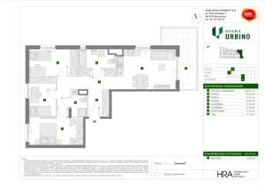 4 pokoje, mieszkanie 81,37 m², piętro 4, oferta nr D/20, Osiedle Urbino 4.2, Warszawa, Włochy, Raków, ul. Szybka