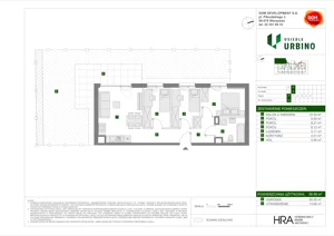 4 pokoje, mieszkanie 59,11 m², piętro 1, oferta nr D/30, Osiedle Urbino 4.2, Warszawa, Włochy, Raków, ul. Szybka