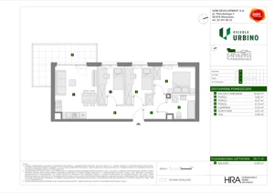 4 pokoje, mieszkanie 59,11 m², piętro 1, oferta nr D/30, Osiedle Urbino 4.2, Warszawa, Włochy, Raków, ul. Szybka