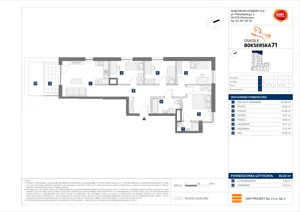 5 pokoi, mieszkanie 85,82 m², parter, oferta nr E/4, Bokserska 71 etap 2.3, Warszawa, Ursynów, Wyczółki, ul. Bokserska