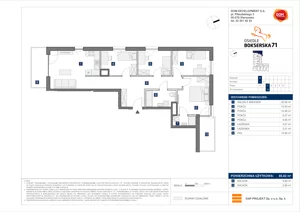 5 pokoi, mieszkanie 85,82 m², piętro 2, oferta nr E/12, Bokserska 71 etap 2.3, Warszawa, Ursynów, Wyczółki, ul. Bokserska