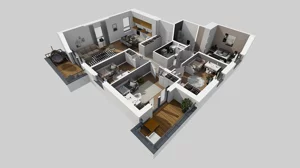 5 pokoi, mieszkanie 101,66 m², piętro 1, oferta nr S/6, Wille Biskupin 2.1, Wrocław, Biskupin-Sępolno-Dąbie-Bartoszowice, Śródmieście, ul. K. Olszewskiego