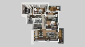 5 pokoi, mieszkanie 101,66 m², piętro 1, oferta nr T/6, Wille Biskupin 2.1, Wrocław, Biskupin-Sępolno-Dąbie-Bartoszowice, Śródmieście, ul. K. Olszewskiego