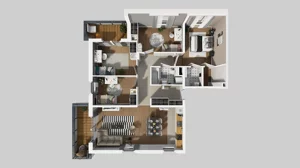5 pokoi, mieszkanie 106,69 m², piętro 1, oferta nr U/4, Wille Biskupin 2.1, Wrocław, Biskupin-Sępolno-Dąbie-Bartoszowice, Śródmieście, ul. K. Olszewskiego