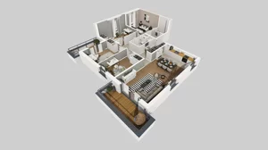 5 pokoi, mieszkanie 106,69 m², piętro 1, oferta nr U/4, Wille Biskupin 2.1, Wrocław, Biskupin-Sępolno-Dąbie-Bartoszowice, Śródmieście, ul. K. Olszewskiego