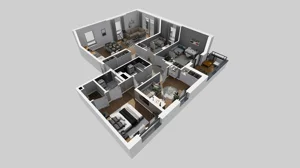 5 pokoi, mieszkanie 106,69 m², piętro 1, oferta nr U/4, Wille Biskupin 2.1, Wrocław, Biskupin-Sępolno-Dąbie-Bartoszowice, Śródmieście, ul. K. Olszewskiego