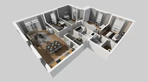 5 pokoi, mieszkanie 106,69 m², piętro 2, oferta nr U/7, Wille Biskupin 2.1, Wrocław, Biskupin-Sępolno-Dąbie-Bartoszowice, Śródmieście, ul. K. Olszewskiego