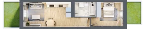 2 pokoje, mieszkanie 38,77 m², parter, oferta nr B/4, Apartamenty Park Matecznego, Kraków, Podgórze, Mateczny, ul. Rydlówka 5