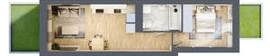 2 pokoje, mieszkanie 38,22 m², parter, oferta nr D/4, Apartamenty Park Matecznego, Kraków, Podgórze, Mateczny, ul. Rydlówka 5