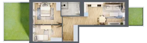 3 pokoje, mieszkanie 53,23 m², parter, oferta nr D/44, Apartamenty Park Matecznego, Kraków, Podgórze, Mateczny, ul. Rydlówka 5