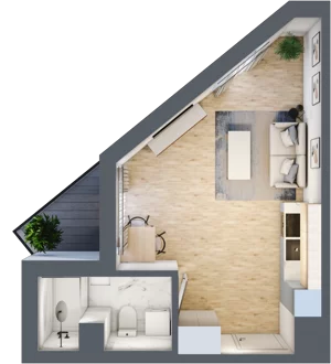 1 pokój, mieszkanie 29,22 m², piętro 1, oferta nr A/32, Metro Zachód etap 6, Warszawa, Bemowo, Chrzanów, ul. Szeligowska