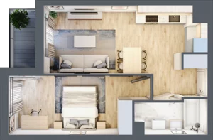2 pokoje, mieszkanie 40,29 m², piętro 2, oferta nr A/36, Hubska 100 etap 2, Wrocław, Huby, Krzyki, ul. Hubska 100