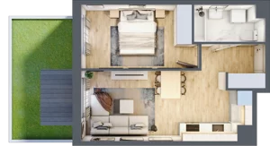 2 pokoje, mieszkanie 39,23 m², parter, oferta nr C/6, Osiedle Rapsodia 2, Wrocław, Karłowice-Różanka, Różanka, ul. Wołowska 5