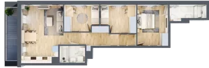 4 pokoje, mieszkanie 77,28 m², parter, oferta nr C/5, Mokotów Sportowy 1 B, Warszawa, Mokotów, Augustówka, ul. Antoniewska