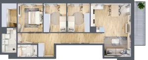 4 pokoje, mieszkanie 81,33 m², piętro 2, oferta nr D/11, Mokotów Sportowy 1 B, Warszawa, Mokotów, Augustówka, ul. Antoniewska
