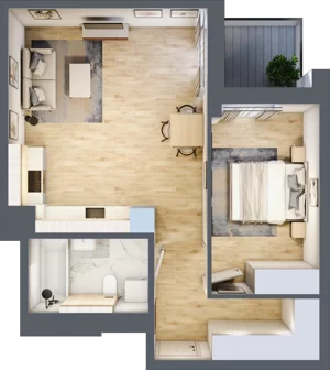 2 pokoje, mieszkanie 51,18 m², piętro 2, oferta nr D/14, Mokotów Sportowy 1 B, Warszawa, Mokotów, Augustówka, ul. Antoniewska