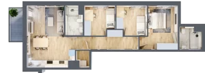 4 pokoje, mieszkanie 72,13 m², piętro 1, oferta nr D/9, Mokotów Sportowy 1 B, Warszawa, Mokotów, Augustówka, ul. Antoniewska
