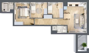 4 pokoje, mieszkanie 65,69 m², piętro 2, oferta nr D/18, Mokotów Sportowy 1 B, Warszawa, Mokotów, Augustówka, ul. Antoniewska