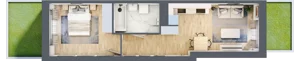 2 pokoje, mieszkanie 38,32 m², parter, oferta nr F/4, Apartamenty Park Matecznego bud. F i G, Kraków, Podgórze, Mateczny, ul. Rydlówka / Nowoorawska